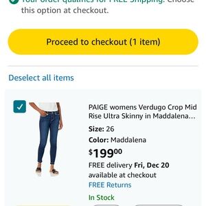 PAIGE Verdugo Crop Mid Rise Ultra Skinny Jeans - Maddalena